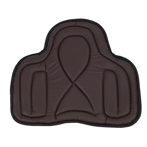 SNTSNTBOM Almohadilla para Silla de Montar a Caballo para equitación, Cuero PU de Primera Calidad, absorción de Impactos, diseño Grueso Mejorado para protección de la Espalda, (Marrón)