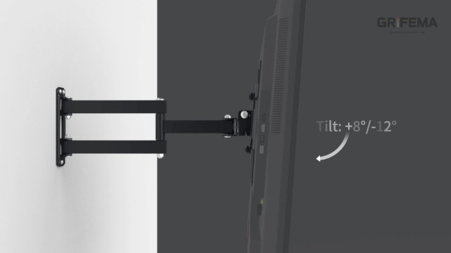 GB1008-2 Supporto TV A Parete Per Schermi 13-43″ – Inclinabile, Girevole E Estensibile, Max 20 Kg, VESA 200×200, Montaggio Semplice
