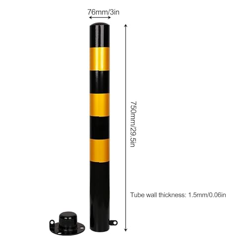 Borne de sécurité en acier de 75cm avec serrure intégrée amovible - 3
