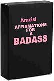 Amcisi Badass Affirmation Cards - Daily Motivational and Inspirational Cards, Birthday Gifts for Women Her,Funny Gift Ideas for Friends.