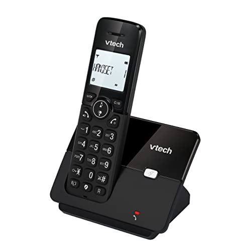 VTech CS2000 schnurloses Telefon, ECO+ Modus, Festnetztelefon, schwarz, Anrufsperre, Freisprechfunktion, große Tasten, Zwei Zeilen Display