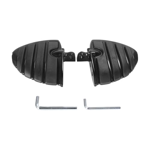 Repose-pieds de moto chromés noirs en caoutchouc durable pour Iron XL et Custom