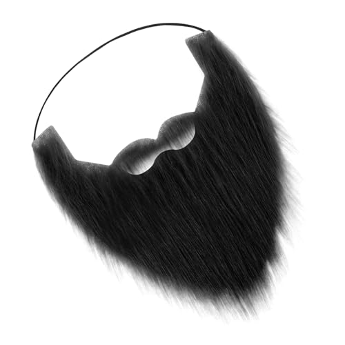 Yolev Baffi Finti Nero Uomo da Festa Messicana novità Barba Finta Uomo Realistica Corda Elastica Regolabile Barba per Costumi Capelli Finti sul Viso Festa in Maschera di Halloween