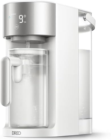 DREO Reverse Osmosis Water Filter Countertop, RO Filtration System, 3:1 Pure to Drain, TDS & Filter Life & Autofill Pitcher, Installation-Free, Self-Cleaning Water Purifier, RO Water Filter