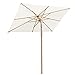 Produktbild Sekey Sonneschirm 200 x 300 cm Holz-Sonnenschirm Marktschirm Gartenschirm Terrassenschirm UV50+