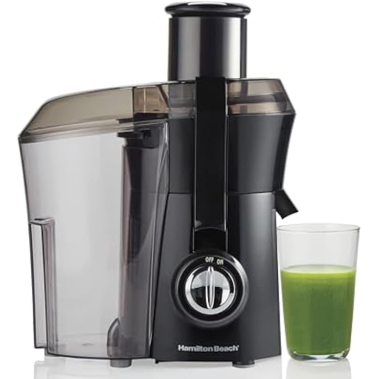 Hamilton Beach Juicer Machine, Big Mouth Large 3 Feed Chute & 2 Slice Toaster with Extra Wide Slots, Shade Selector, Auto-Shutoff, Cancel Button and Toast Boost, Black