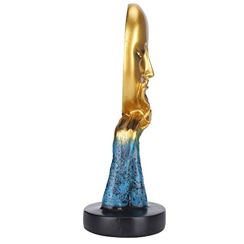 Zerodis Estatua de Cara Abstracta, Escultura Moderna de Resina, Decoración Artística del Hogar para Escritorios y Cafeterías