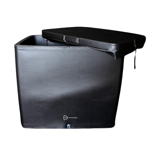 Almost Heaven Black Dip Fully Insulated Cold Plunge Tub, Premium Ice Bath for Cold Plunge with Low Maintenance Plastic Interior, Weather Resistant Leather Outdoor Ice Tub, 1 Person Capacity, 132 gal