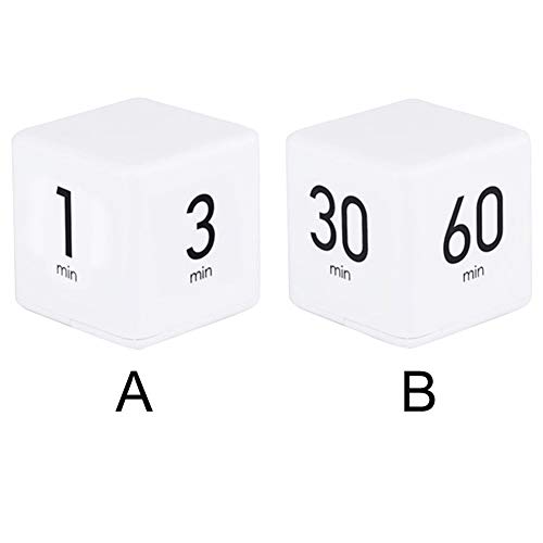 Beiyoule Cube Timer Gravity Sensor Flip Countdown Timer, Digital Display For Time Management, Workout, Exercise, Game, Adjustable Volume(Size:15,25,30,60Min) #TOP5
