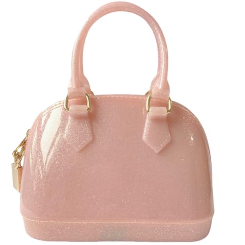 Image of Jelly Crossbody Purse Shoulder Bag, Candy Color Tote Satchel Top-Handle Handbags for Women