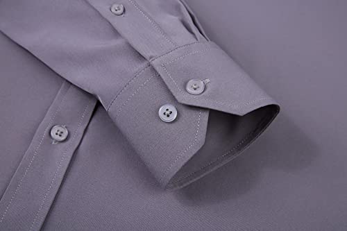 Alex Vando Mens Dress Shirt Wrinkle Free Regular Fit 4-Way Stretch Button Down Shirts