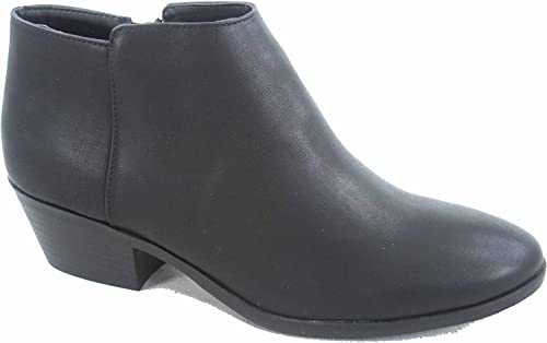 Image of Soda Women's Mug Round Toe Faux Suede Stacked Heel Western Ankle Bootie
