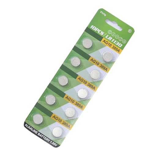 ミュオプ 10個 AG1 AG3 AG4 AG10 AG13 アルカリボタン電池 1.55V LR1130 LR41 LR44 ボタン電池 腕時計玩具用のサムネイル