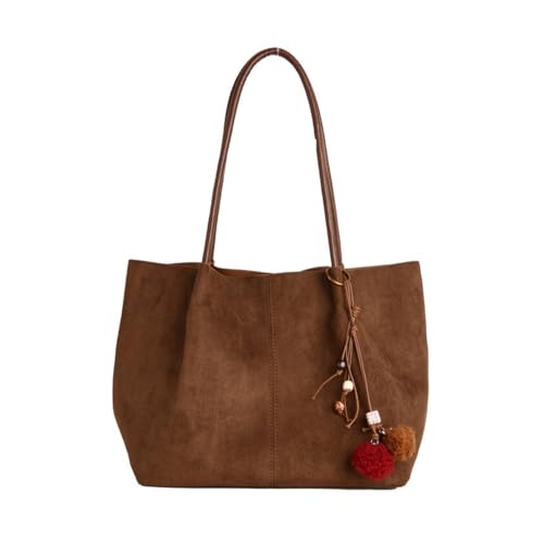 FJZFXKZL Sac cabas en suédine synthétique, sac hobo for femme, grand sac vintage porté épaule,...