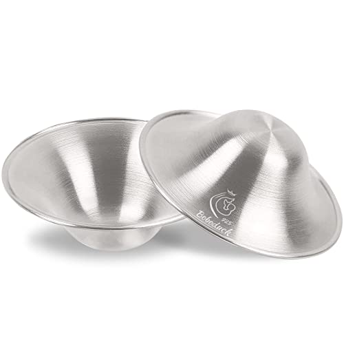 Image of The Original Silver Nursing Cups - Nipple Shields for Nursing Newborn, Newborn Breastfeeding Essentials Must Haves for Soothe and Protect Your Nursing Nipples - 925 Silver (Regular Size)