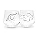 ABYSTYLE Naruto Shippuden Glass Set Konoha & Akatsuki Symbols 10 oz, 2 pcs Anime Manga Drinkware Home & Kitchen Merch