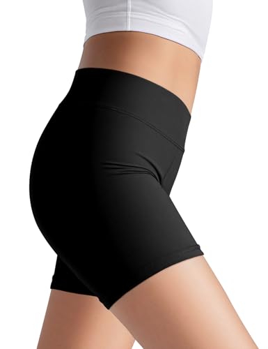 JOCMIC Girls Athletic Shorts Kids Dance High Waisted Yoga Short for Bike Gym Volleyball Running3