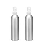 uxcell 2pcs 8.5oz/250ml Aluminium Spray Bottle with Clear Fine Mist Sprayer, Empty Refillable Container Travel Bottle for Kitchen Bathroom or Plants Water Sprayer