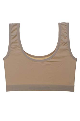 MariposaYasmin Girl's Nylon and Spandex Bra (Beige, 9-10 Years)