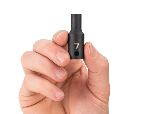 Image of TEKTON 3 /8 Inch Drive x 7 mm Semi-Deep 6-Point Impact Socket | SID14107