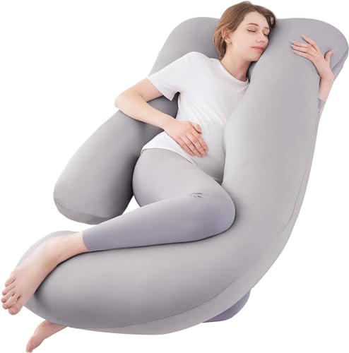 Fistech Pregnancy Pillows J Shaped Full Body Maternity Pillow 175cm Pregnant Women Must Haves Pregnancy Pillows for Sleeping with Removable Cover