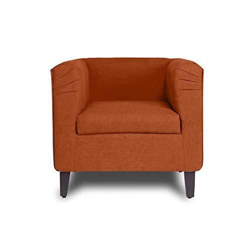 Image of Wakefit Sofa Set | 3 Year Warranty | Sofa 4 Seater, 4 Seater Sofa for Living Room, Wooden Sofa Set, Sofa Set 2+1+1 Seater - Miami(Tahoe : Terracotta)