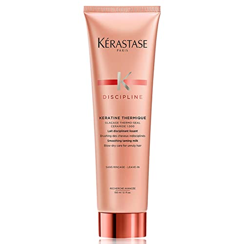 Kérastase | Discipline, Protector Térmico, Leche Antiencrespamiento Sin Aclarado, Para Pelo Encrespado e Indisciplinado, Kératine Thermique, 150 ml