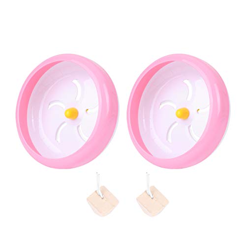 POPETPOP Hamster Silent Wheel Small Pet Running Wheel Toys Encourage Healthy Exercise for Gerbils Random