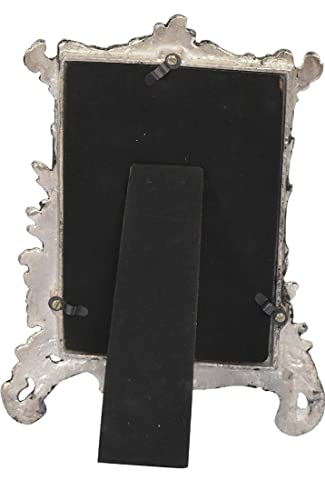 Image of LABHCART White Metal Rectangular Photo Frame (22 x 1 x 16 cm, Silver, Wall Mount)