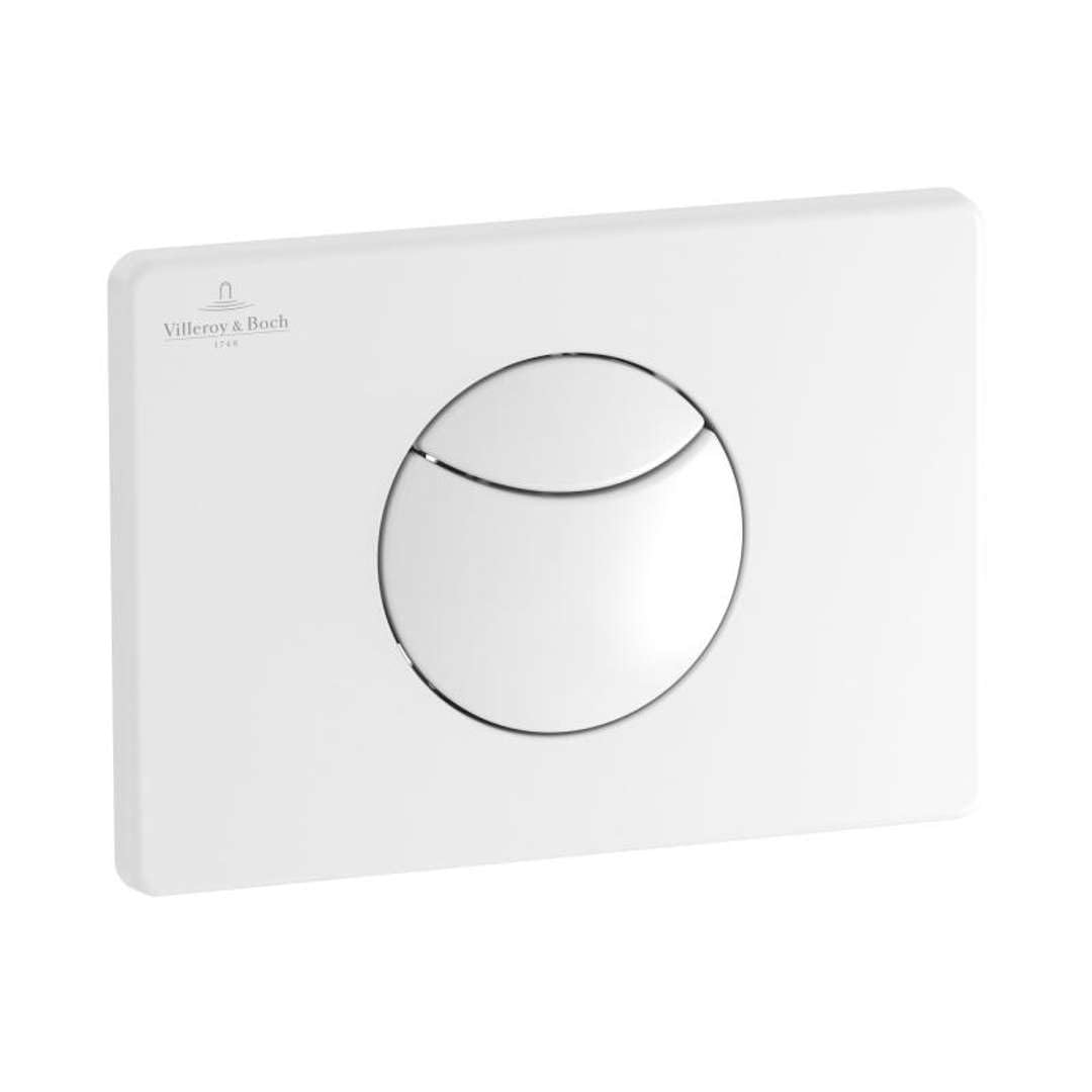 Villeroy & Boch ViConnect, plaque dactionnement WC 100S, 2-flush, 92248568, Couleur: Blanc