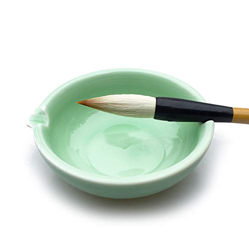 DY029 Hmayart Multi-function Ink Dish for Chinese Calligraphy and Sumi-e Painting (green) - Thumbnail 4