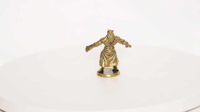 Figura estatua de hombre lobo en bronce cobre miniatura miniatura 7