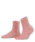 Esprit Damen Kurzsocken Structured Leaves, Baumwolle Lyocell, 1 Paar, Rosa (Wild Rose 8803), 39-42