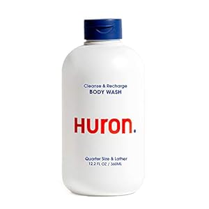 Huron Men’s Moisturizing Body Wash – Refreshing & Invigorating Body Wash – Made With Coconut Oil, Vitamin E & Witch…