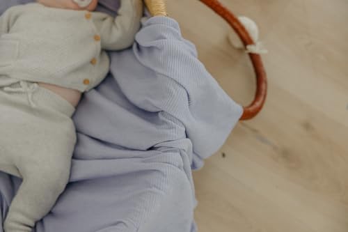 Image of Copper Pearl Swaddle Blankets for Newborns | Soft Stretchy Receiving Blankets for Boys and Girls | Large 46 x 46 Inch Baby Blankets | Lightweight and Breathable Swaddles | Periwinkle