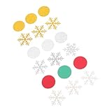 TOYZFRIENDY 300 Stück Weihnachtskonfetti Schneeflocken Glitzer Konfetti Papierstreu Streudeko Party Favors Festliche Tischdeko Winter Weihnachten Rot Grün Gold Silber