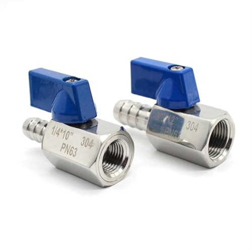 Válvula de bola de acero inoxidable SS304 de alta resistencia 1/2 x 14mm 4