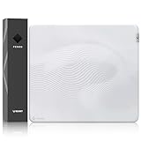 REJECT ゲーミングマウスパッド 白 FENON 500×450×4mm 布 バランスタイプ 大型 アークエッジ ラバーベース ホワイト XL SOFT Moon White