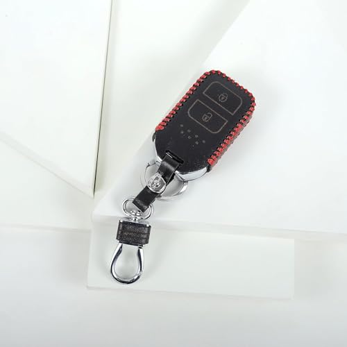 Image of Leather Car Smart Key Cover Case for Honda Accord, Jazz, H.City, BR - V, CR - V, WR - V, Civic(Black)