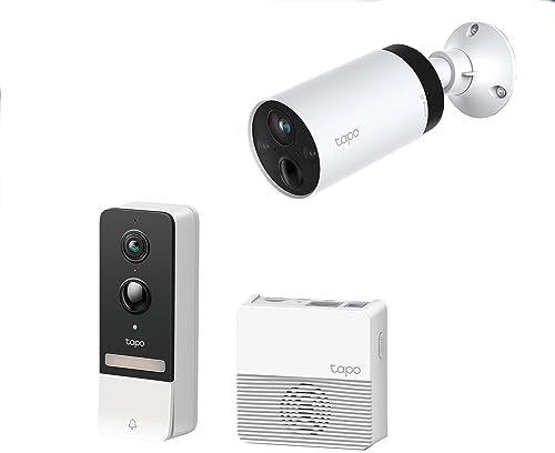 Tapo 2K 5MP Outdoor Wire-Free Security Video Doorbell + Outdoor C...