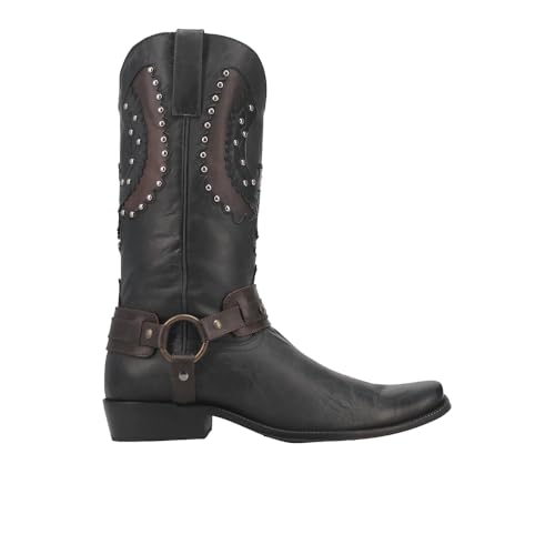 Image of Dingo Mens War Eagle Studded Square Toe Pull On Casual Boots Mid Calf
