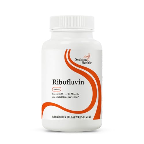 Seeking Health Riboflavin - Vitamin B2 Supplement for Methylation Support - Support Homocysteine Metabolism with Antioxidant Ingredients - 400 mg 60 Capsules