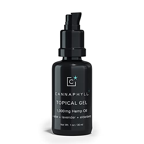 Cannaphyll Topical Organic Natural Hemp Gel (1 Oz) For Skin, Back, Shoulder, Muscle, Nerves, And Joints, Tattoo Aftercare Made With Lavender, Neroli, Marjoram, And Cedarwood #TOP1