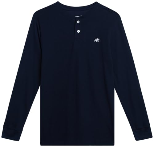 AEROPOSTALE Boys Long Sleeve Thermal Henley Shirt - Soft Fleece Waffle Knit Thermal Shirt - Cozy Boys Shirts for Layering - Main Image