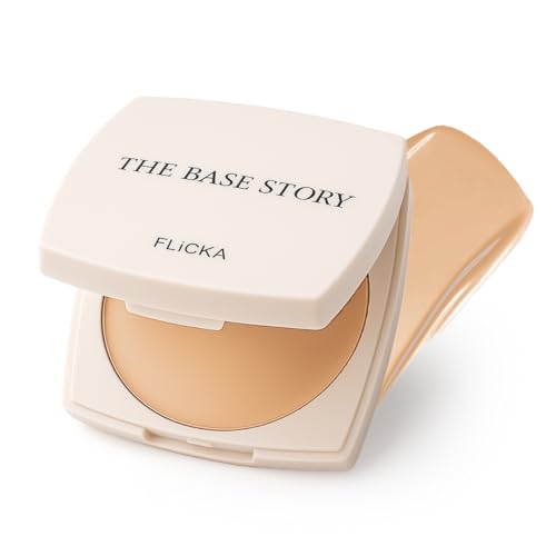 FLiCKA The Base Story Cream Foundation for Face Makeup 8.5gm | Medium to High Coverage | Waterproof & Long Lasting | Smooth & Matte Finish with SPF | All Skin Types | 03 Caramel