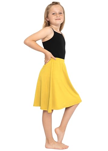 Image of STRETCH IS COMFORT Girls Skirts Flowy A Line Knee Length and Ankle Length | Elastic Waist, Kids School Skirt, Girls Maxi Skirt, Black Skirt For Girls, Faldas Para Ninas, Girls Long Skirt, Long skirts