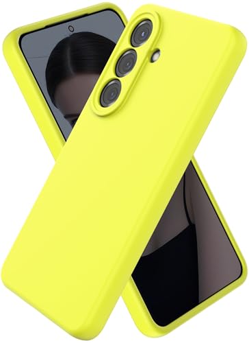 CUZMIGO Liquid Silicone Case for Samsung Galaxy S26, Neon Yellow