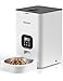 VOLUAS Automatic Cat Feeders - Timed Pet Feeder for Cats and Dogs with Dry Food Dispenser, Desiccant Bag, Programmable Portion Control, 4 Daily Meals, 10s Voice Recorder