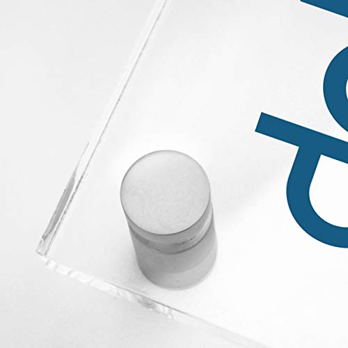 Distanziali In Alluminio Satinato 13x19 Mm - Confezione Da 4 Pezzi Per Targhe E Tabelle - Foto 2