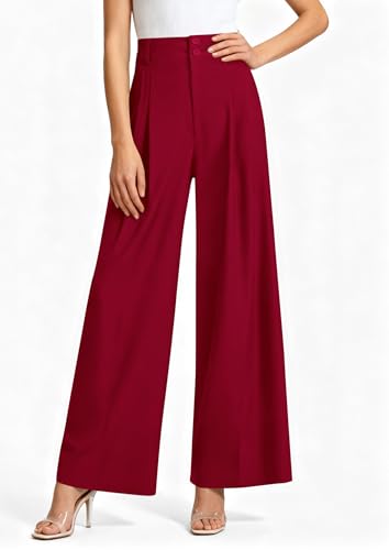 Image of PRETTYGARDEN Women's High Waisted Wide Leg Dress Pants